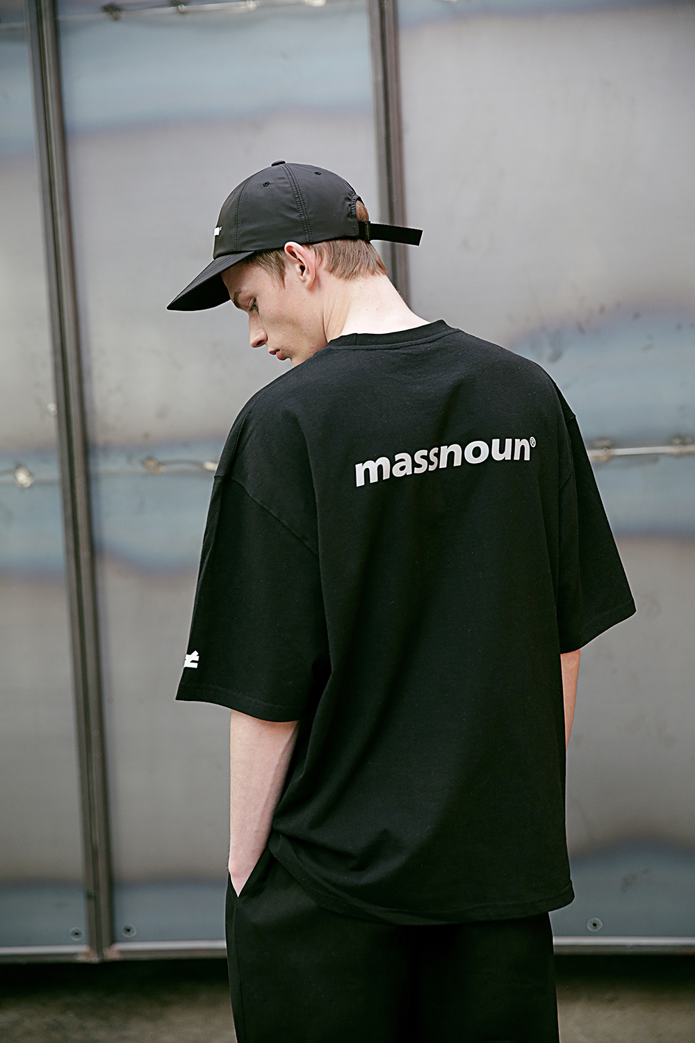 *Massnoun*ディファレントディフレクティブオーバーサイズTシャツ(ブラック) | 詳細画像5