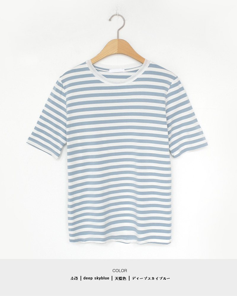 ハーフスリーブボーダーTシャツ・全4色 | DHOLIC PLUS | 詳細画像23