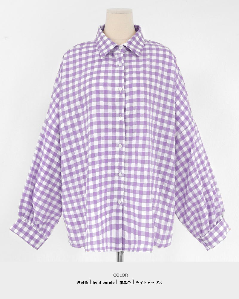 ボクシーギンガムチェックシャツ・全3色 | DHOLIC | 詳細画像28