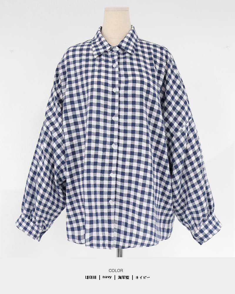 ボクシーギンガムチェックシャツ・全3色 | DHOLIC | 詳細画像27