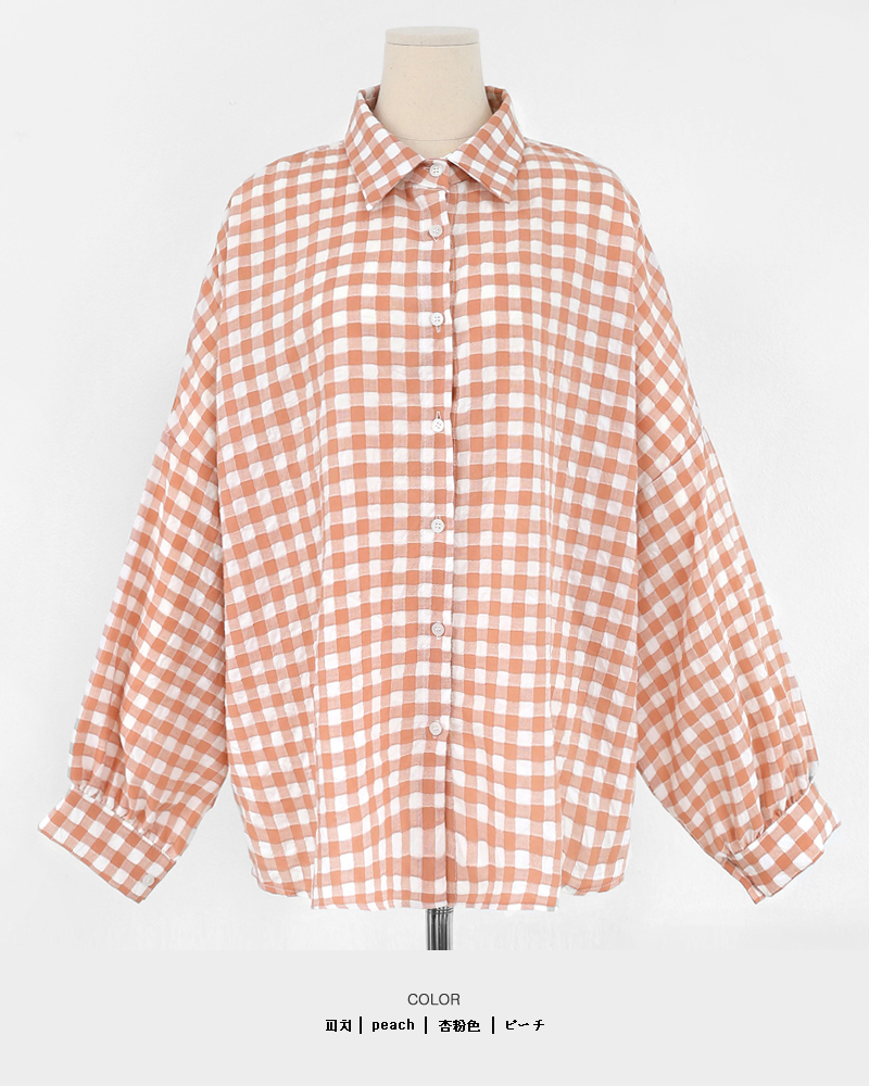 ボクシーギンガムチェックシャツ・全3色 | DHOLIC | 詳細画像29