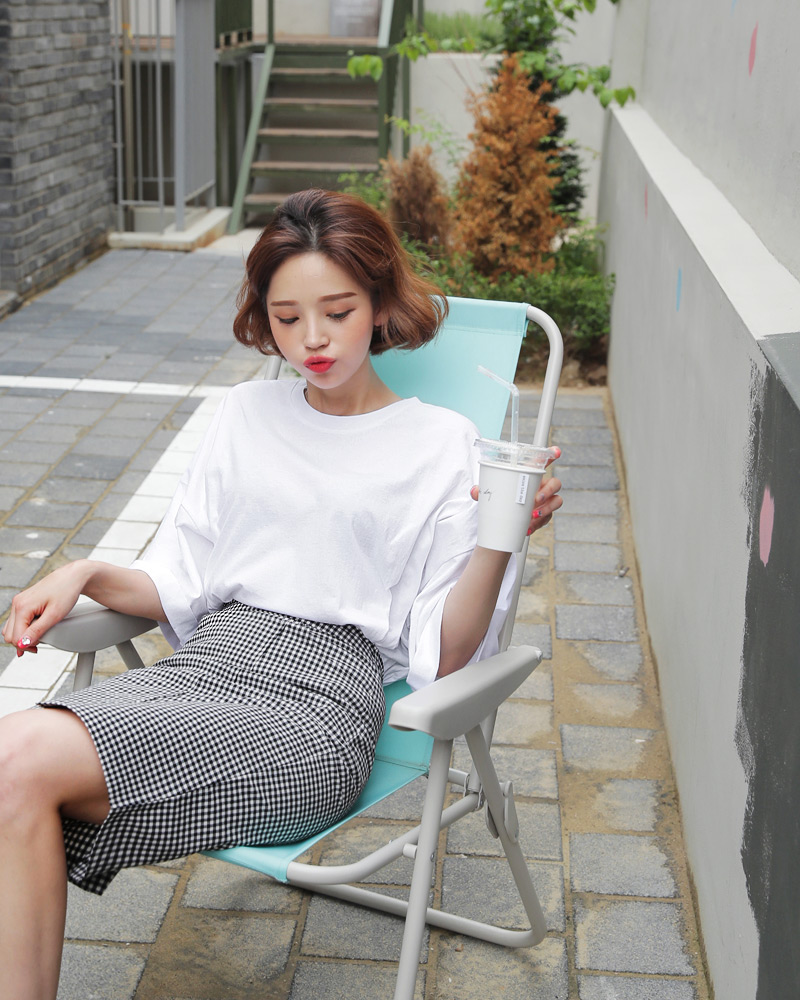 チェックスリットタイトスカート・全2色 | DHOLIC | 詳細画像3