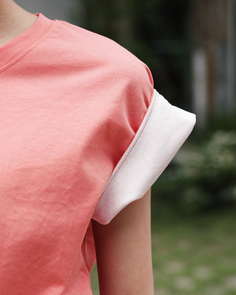 コントラストカラーショートスリーブTシャツ・全4色 | DHOLIC PLUS | 詳細画像5