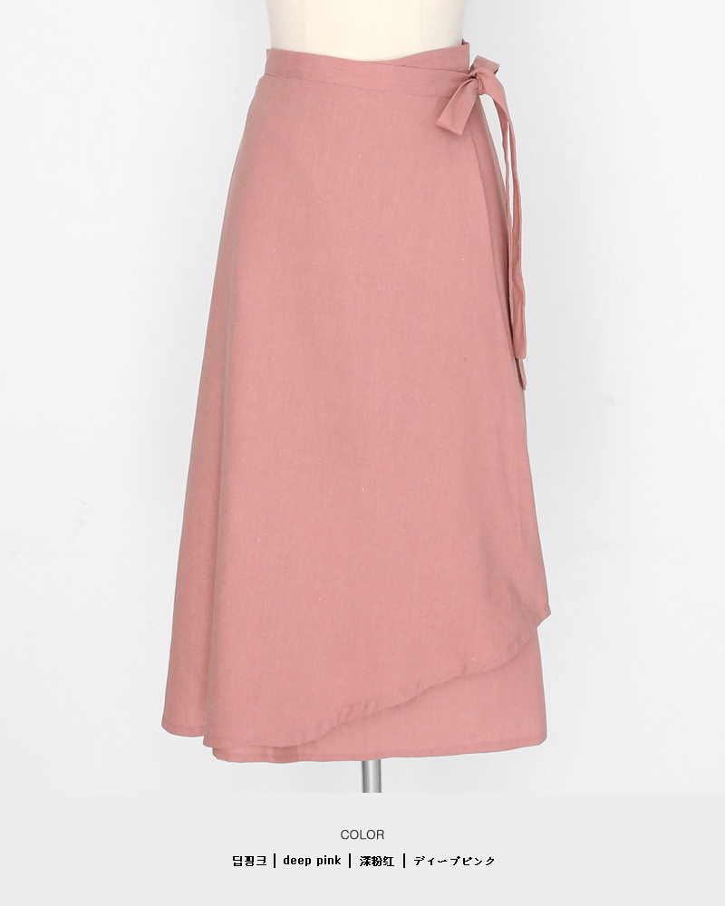 リネンブレンドラップスカート・全3色 | DHOLIC | 詳細画像18