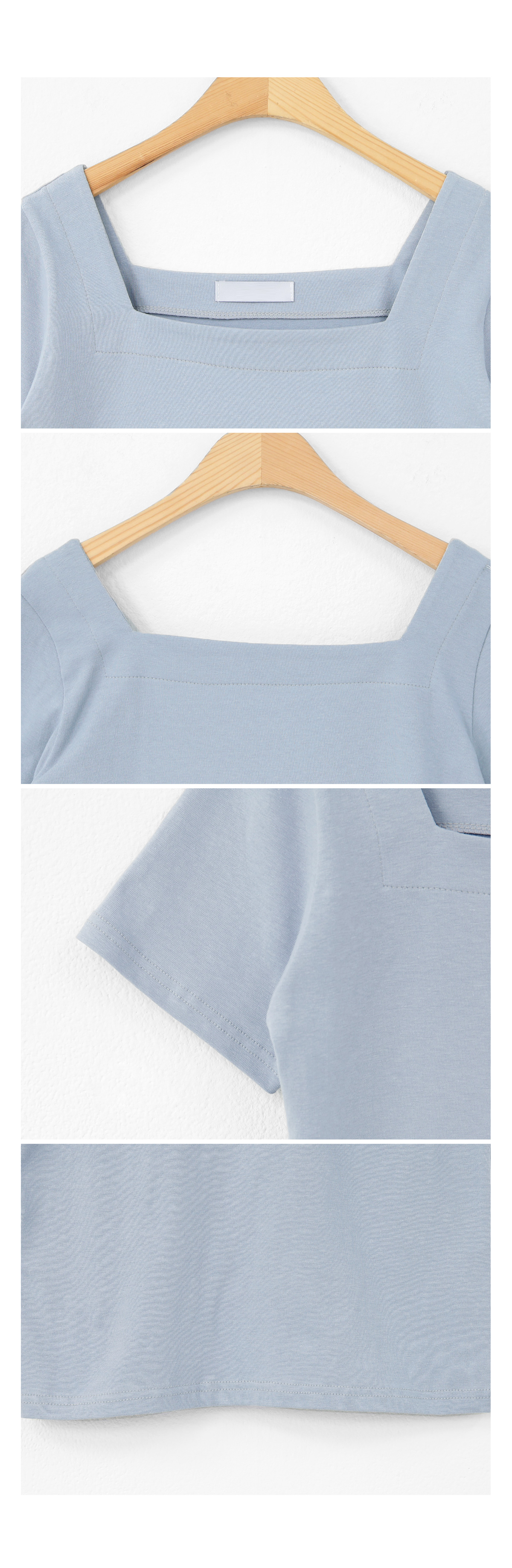 スクエアネックショートスリーブTシャツ・全4色 | DHOLIC | 詳細画像12