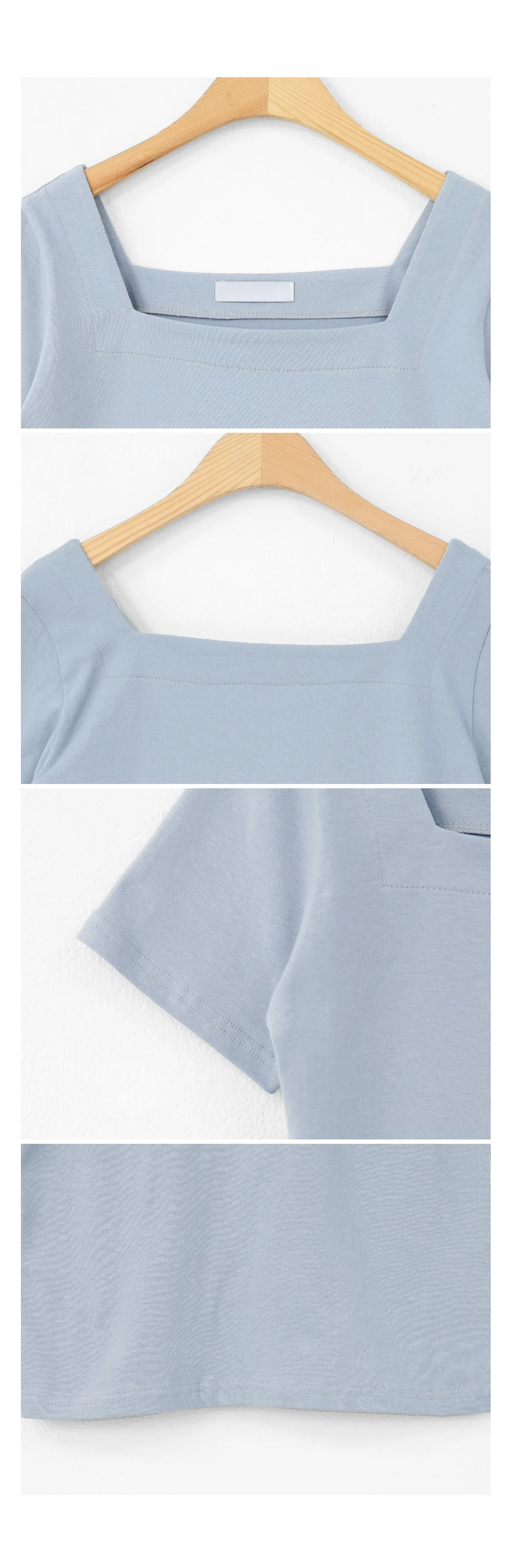 スクエアネックショートスリーブTシャツ・全4色 | DHOLIC | 詳細画像12