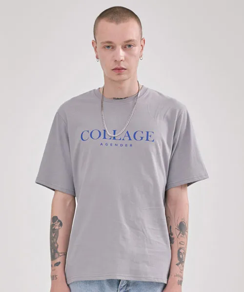 *AGENDER*COLLAGEレタリングTシャツ_GY | 詳細画像1