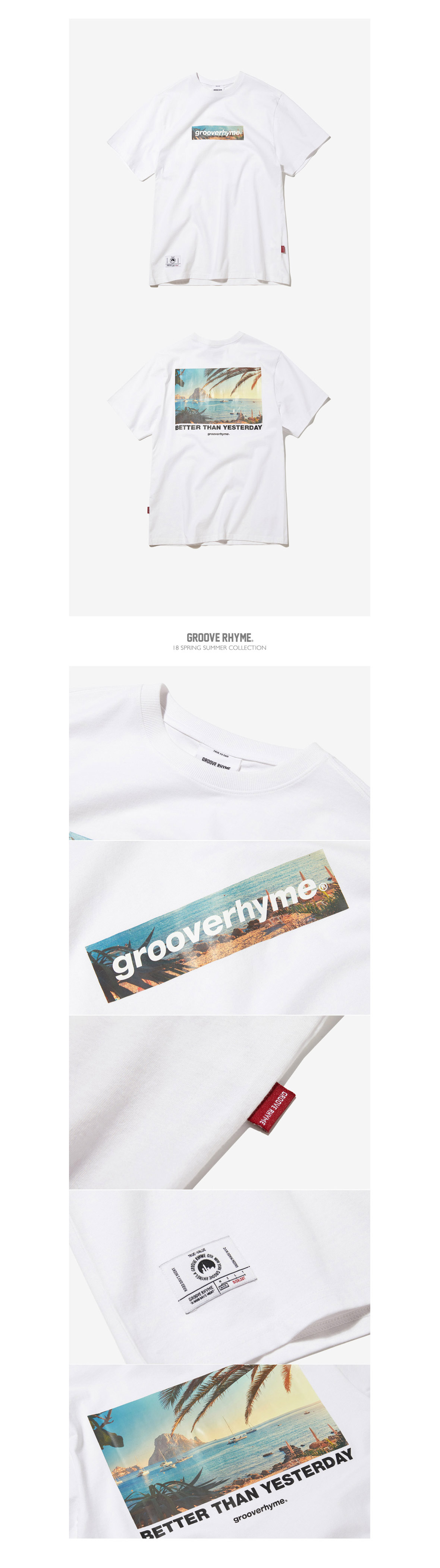 *GROOVE RHYME*ビーチバックフォトプリントTシャツWH | 詳細画像3