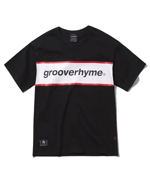 *GROOVE RHYME*チェストラバーTシャツオーバーフィットBK | 詳細画像1