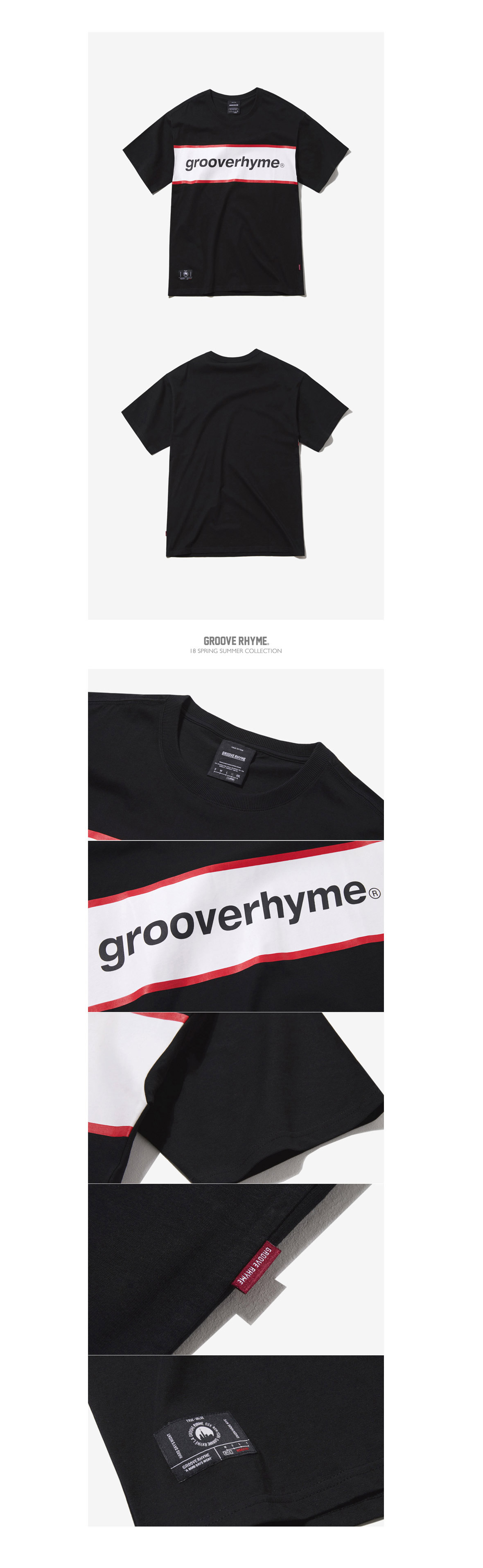 *GROOVE RHYME*チェストラバーTシャツオーバーフィットBK | 詳細画像3