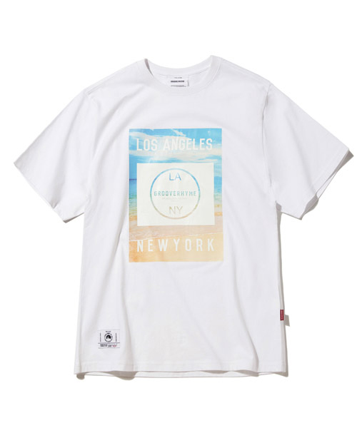 *GROOVE RHYME*LAビーチフォトプリントTシャツ1WH | 詳細画像1