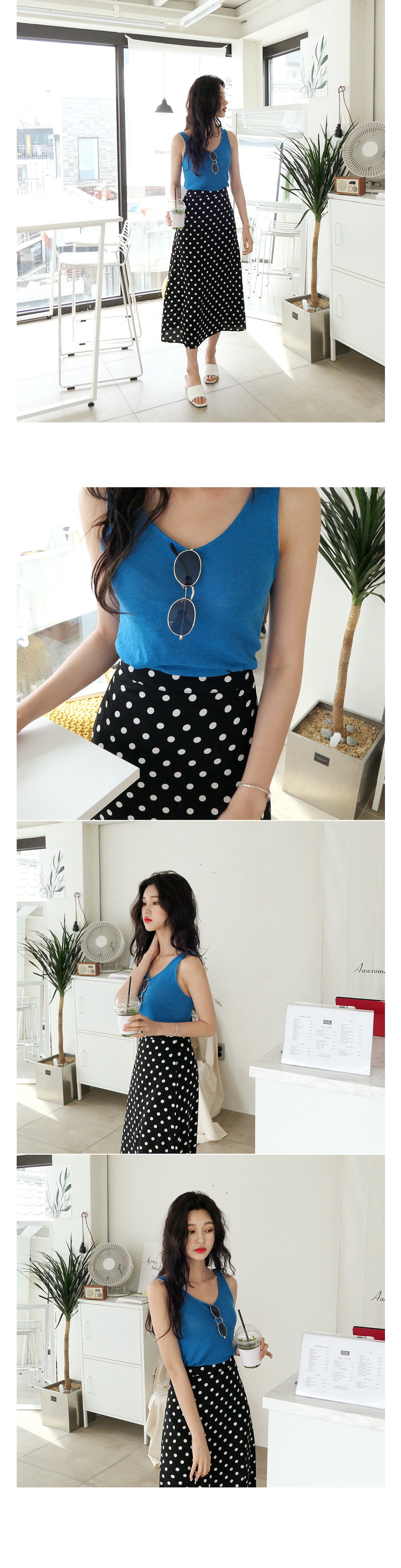 ドットAラインロングスカート・全2色 | DHOLIC | 詳細画像4