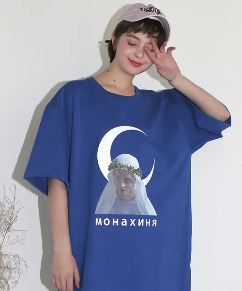 *CLUT STUDIO*02ザムーンハーフTシャツブルー | 詳細画像1