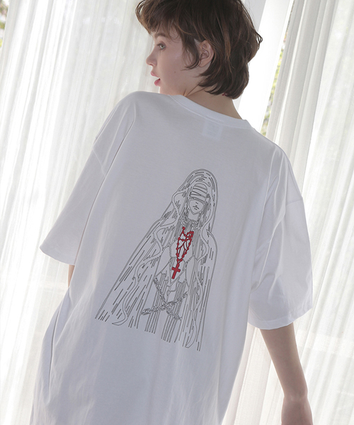 *CLUT STUDIO*05ザクロスハーフTシャツホワイト | 詳細画像1