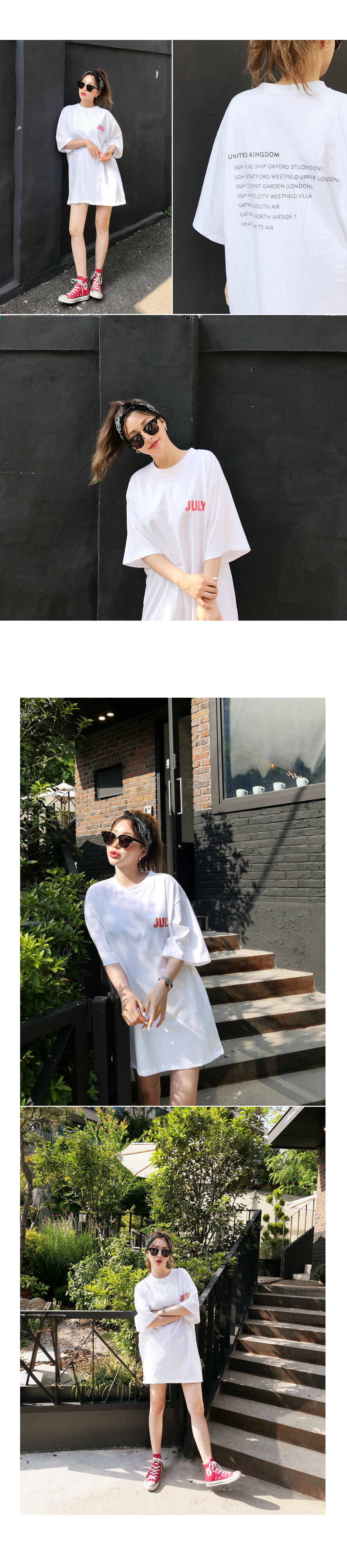 JULYバックレタリングTシャツ・全2色 | DHOLIC | 詳細画像4