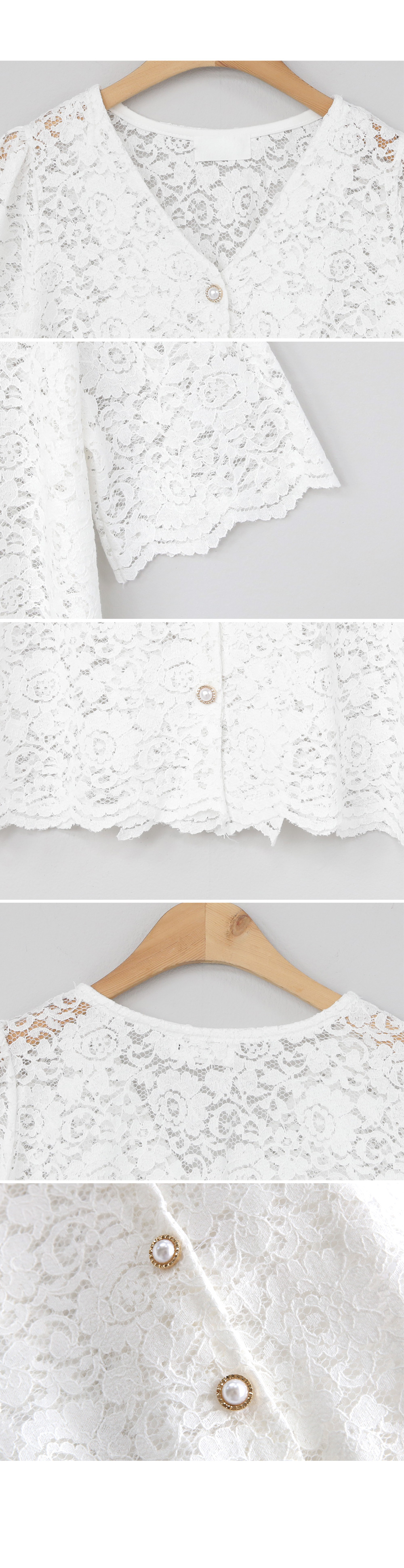 パールボタンレースブラウス・全2色 | DHOLIC | 詳細画像10