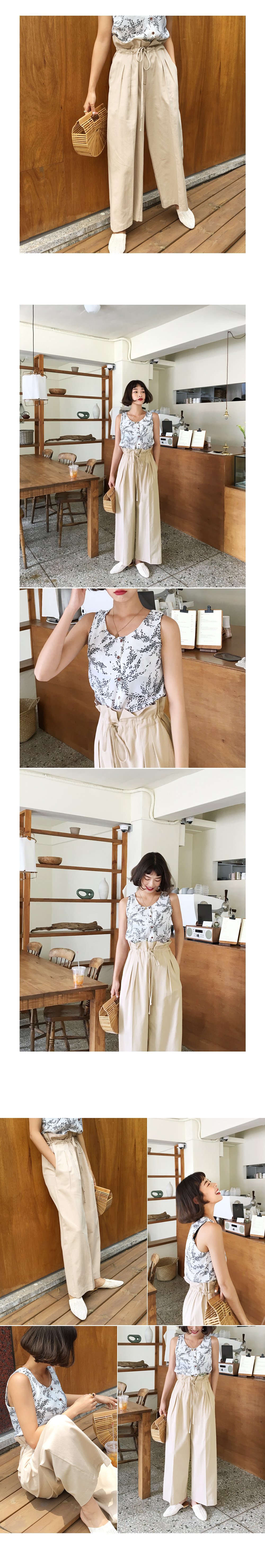 ハイウエストストリングワイドパンツ・全3色 | DHOLIC | 詳細画像8