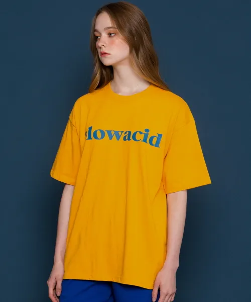 *SLOWACID*ユニセックスクラシックロゴショートTシャツ(イエロー) | 詳細画像1