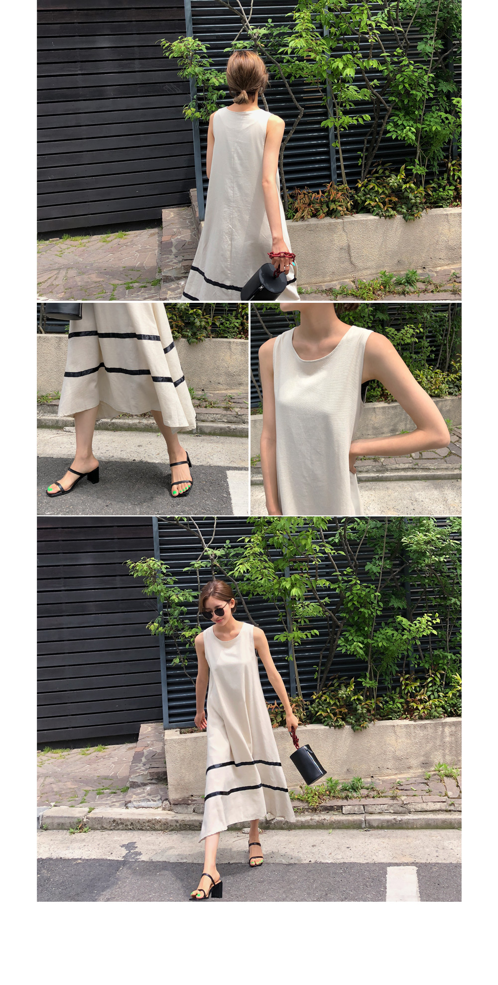 配色ラインスリーブレスワンピース・全2色 | DHOLIC PLUS | 詳細画像8