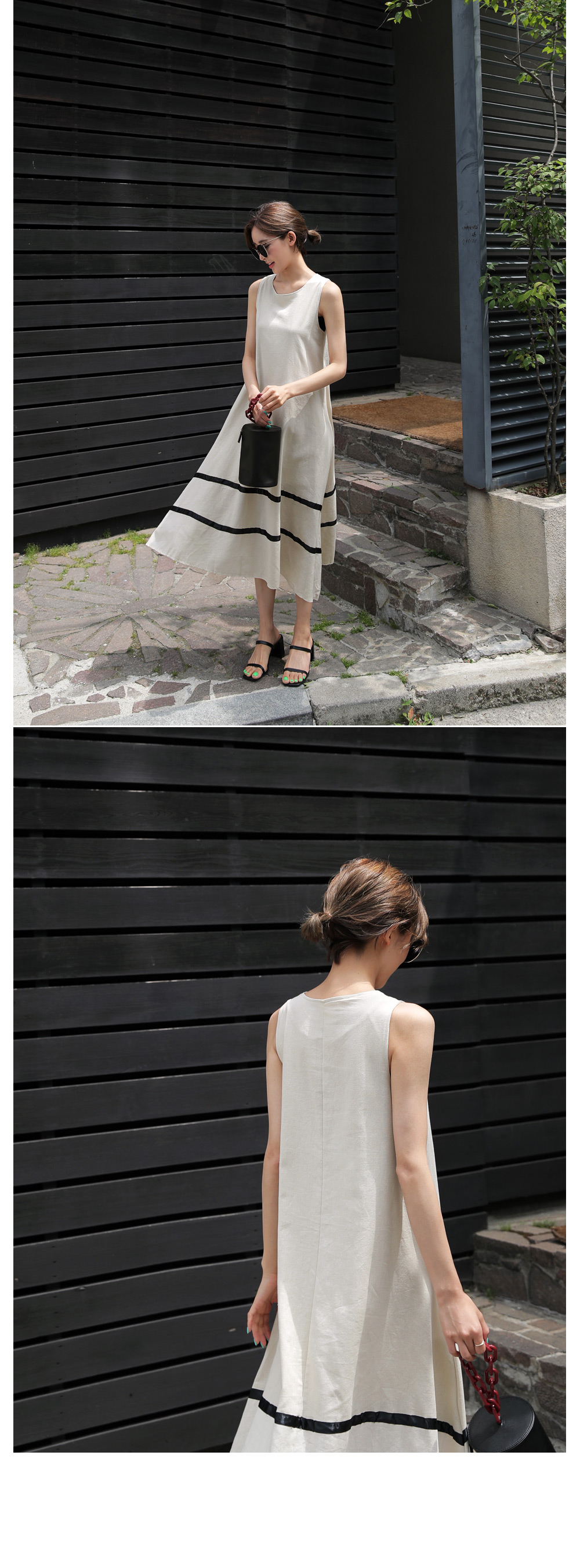 配色ラインスリーブレスワンピース・全2色 | DHOLIC PLUS | 詳細画像11