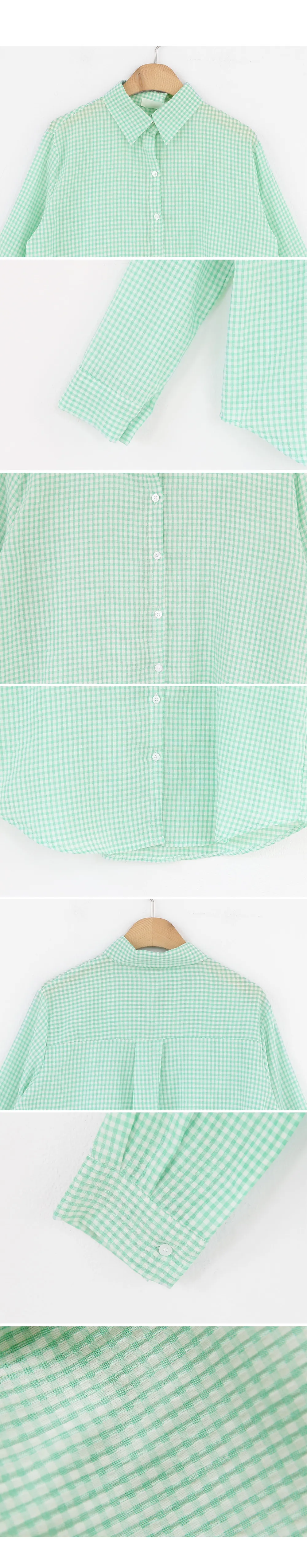 ギンガムチェックシャツ・全4色 | DHOLIC | 詳細画像9