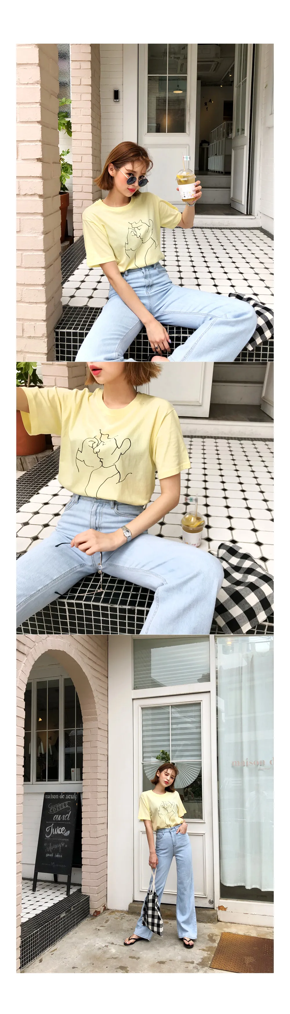 キスプリントコットンTシャツ・全3色 | DHOLIC | 詳細画像2