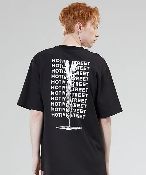 *MOTIVESTREET*バックレタリングTシャツブラック | 詳細画像1