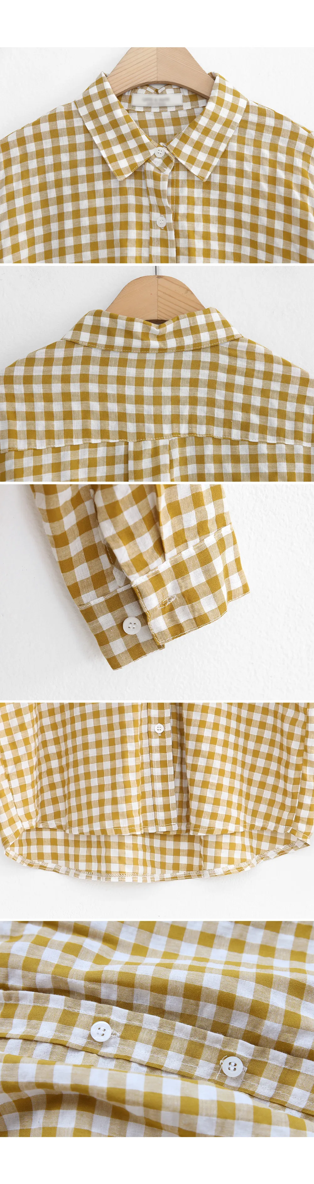 ポケットレスギンガムチェックシャツ・全4色 | DHOLIC | 詳細画像12