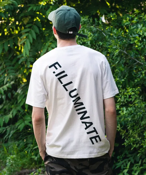 *F.ILLUMINATE*ユニセックスリーンロゴTシャツアイボリー | 詳細画像1