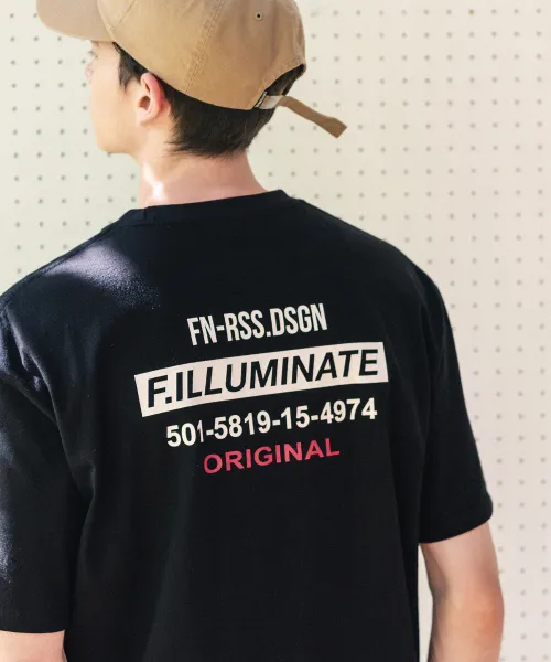 *F.ILLUMINATE*ユニセックスモスロゴTシャツ(ブラック) | 詳細画像1