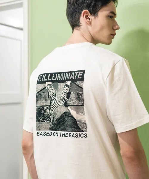 *F.ILLUMINATE*ユニセックススニーカーズプリンティングTシャツアイボリー | 詳細画像1