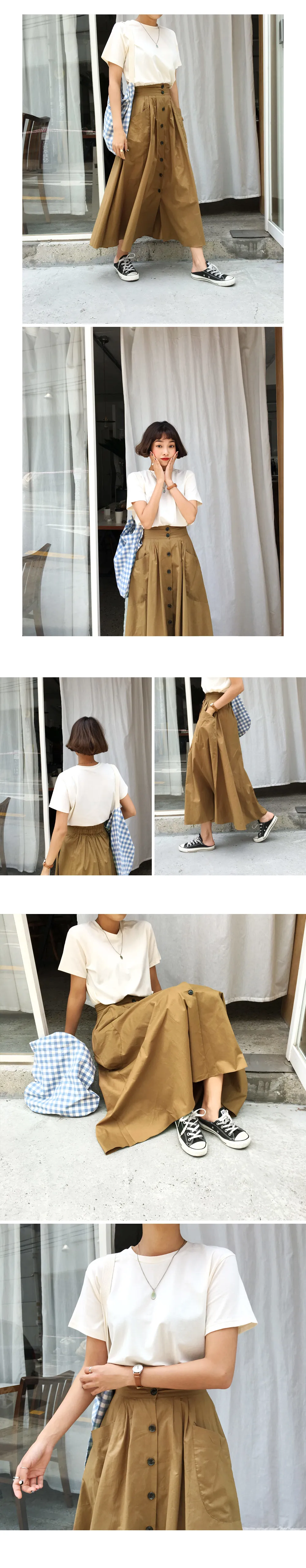 ボタンタックポケットスカート・全2色 | DHOLIC | 詳細画像2