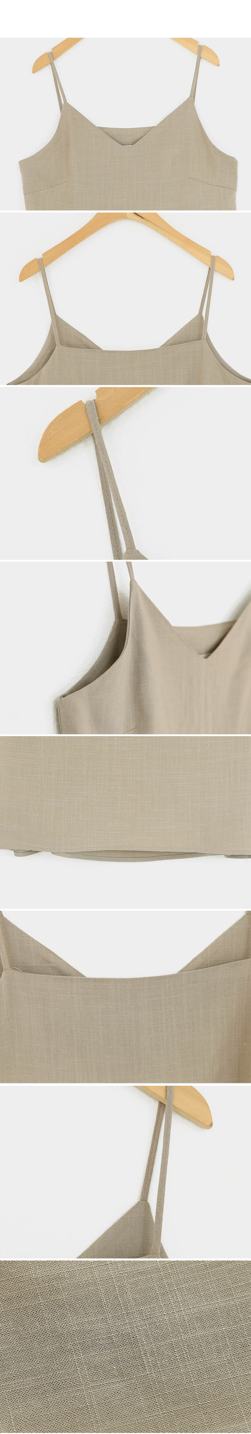 リネン混Vネックスリーブレス&スリットスカートSET・全3色 | DHOLIC | 詳細画像10