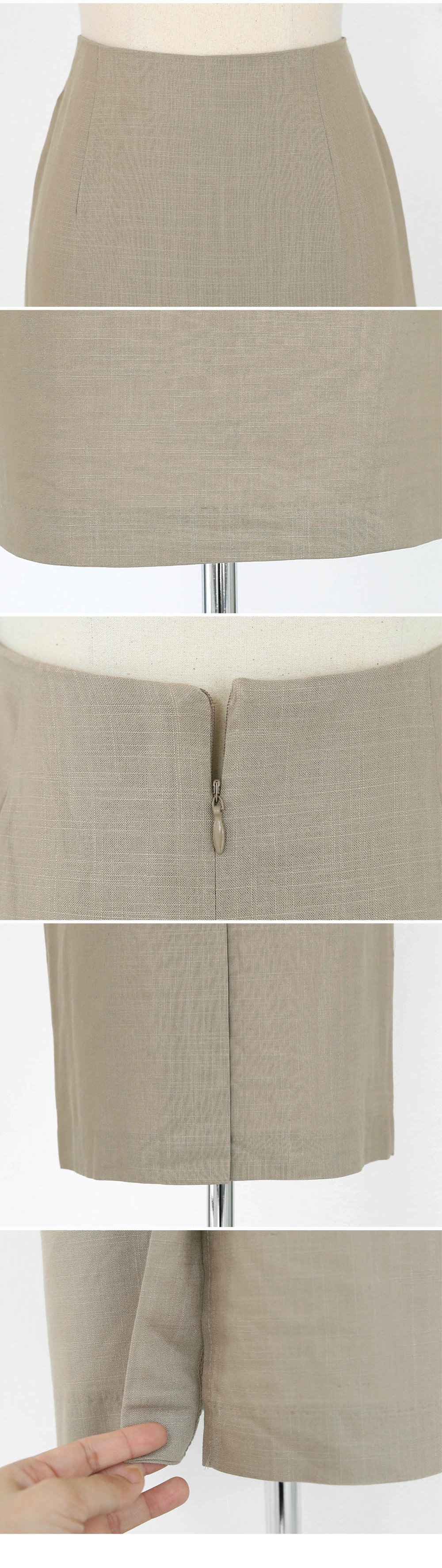 リネン混Vネックスリーブレス&スリットスカートSET・全3色 | DHOLIC | 詳細画像11