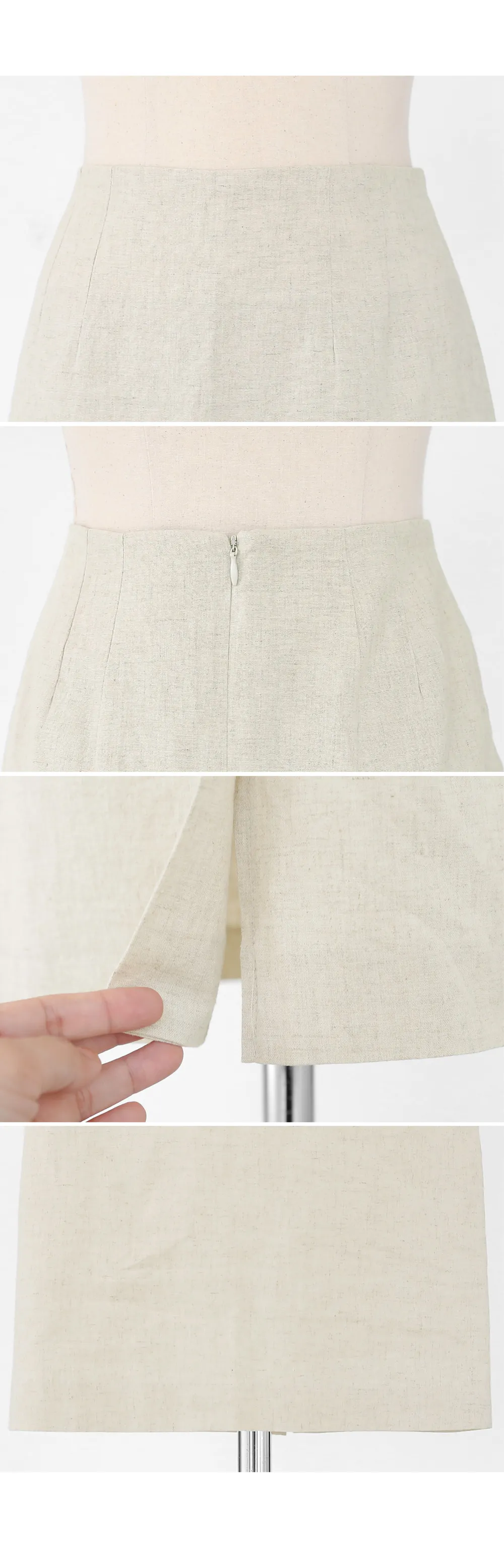 リネン混スリットロングスカート・全2色 | DHOLIC | 詳細画像6