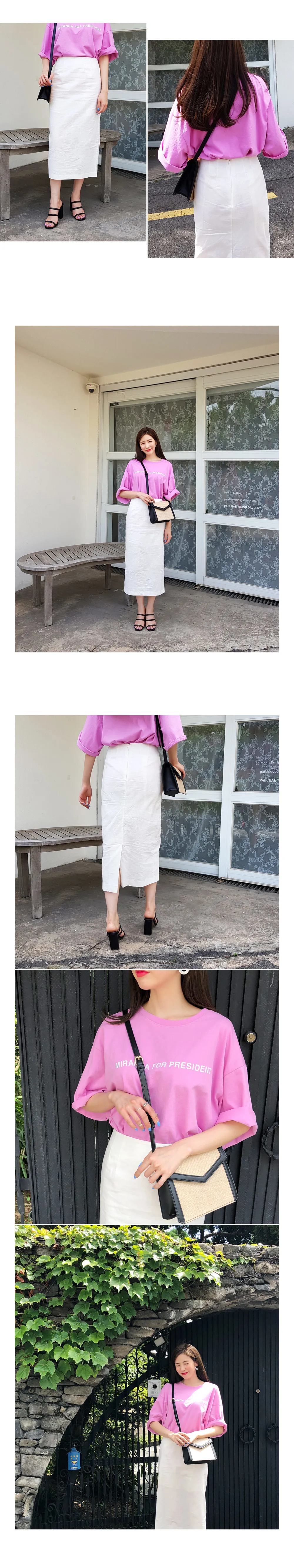 リネン混スリットロングスカート・全2色 | DHOLIC | 詳細画像4