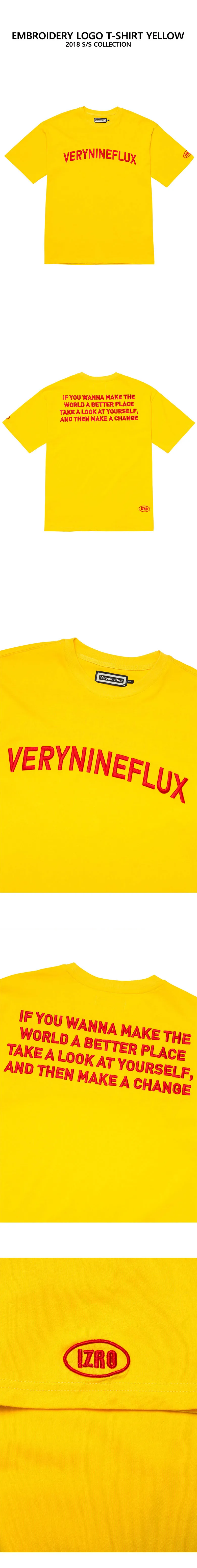 *Verynineflux*エンブロイダリーロゴTシャツイエロー | 詳細画像4