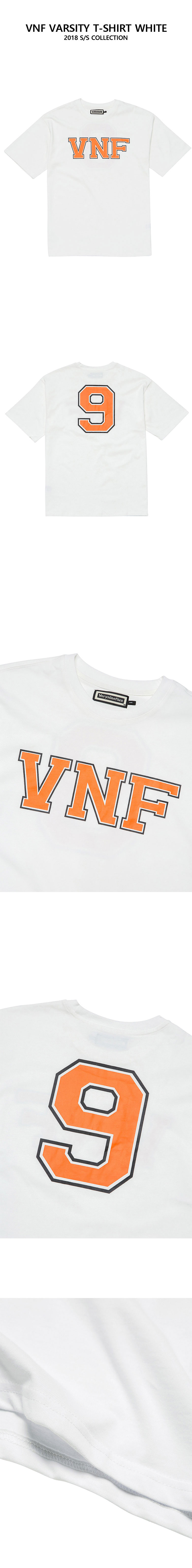 *Verynineflux*VNFバーシティTシャツホワイト | 詳細画像4