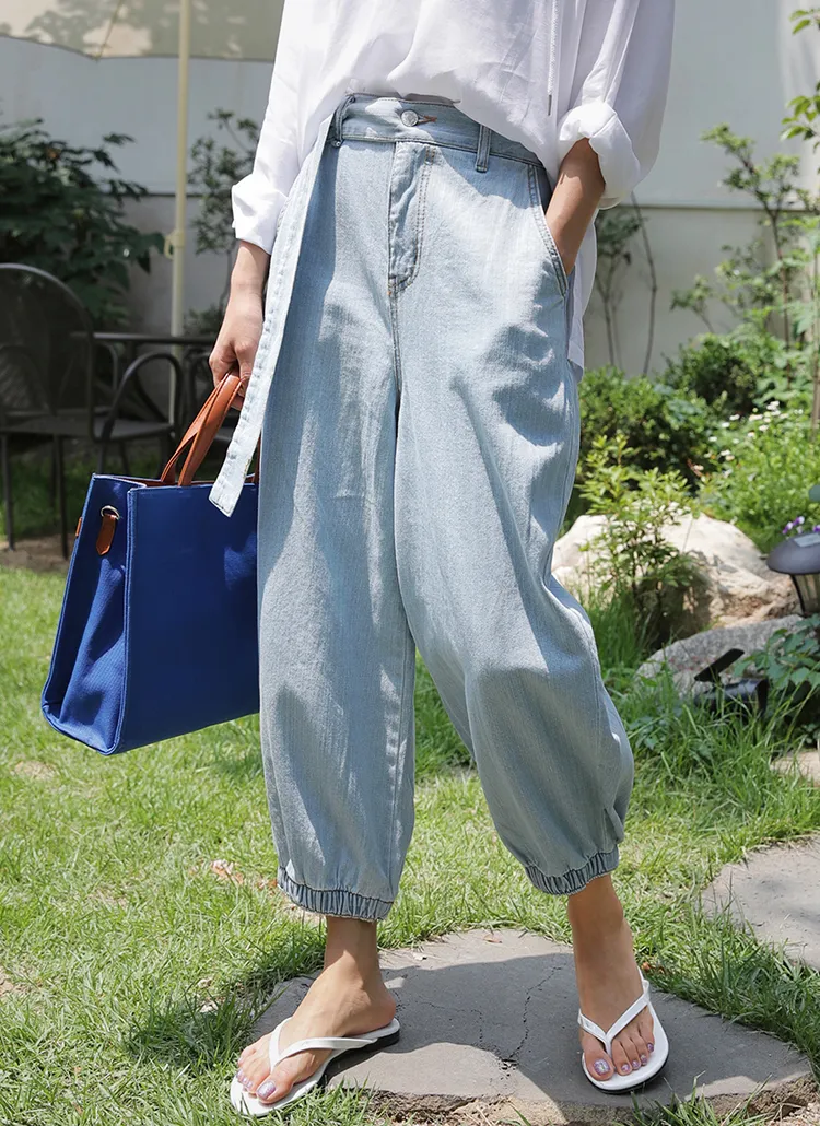 ウエストストラップデニムジョガーパンツ・全2色 | DHOLIC PLUS | 詳細画像1