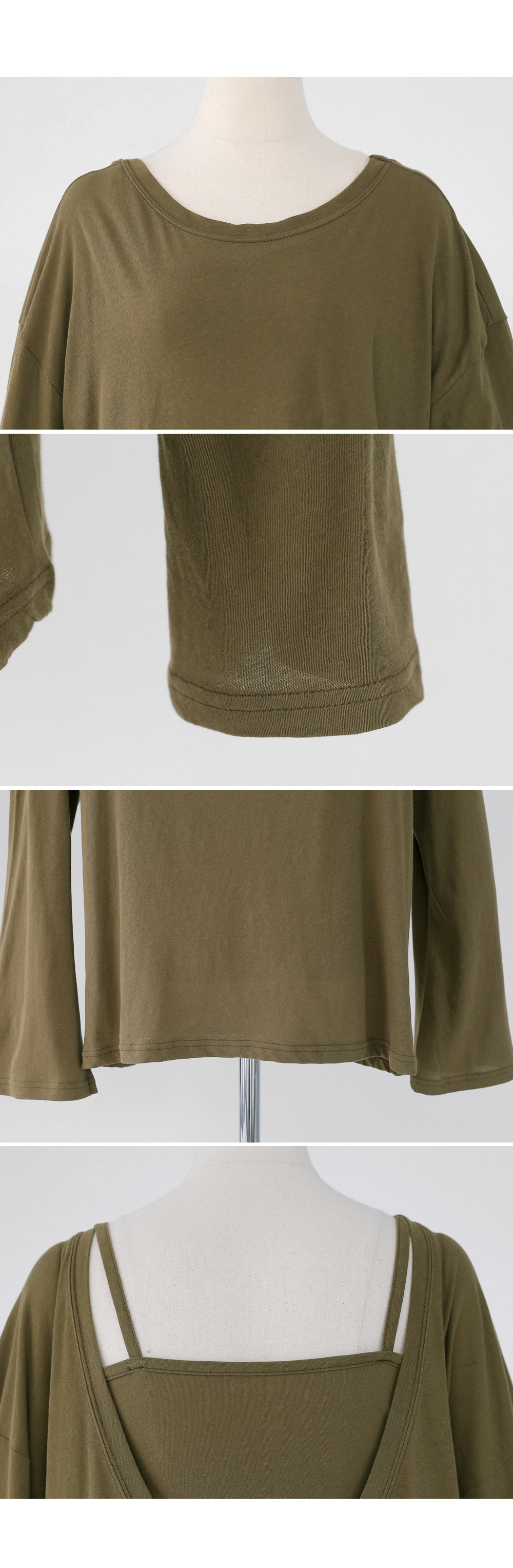 バックオープンレイヤードTシャツ・全3色 | DHOLIC | 詳細画像9