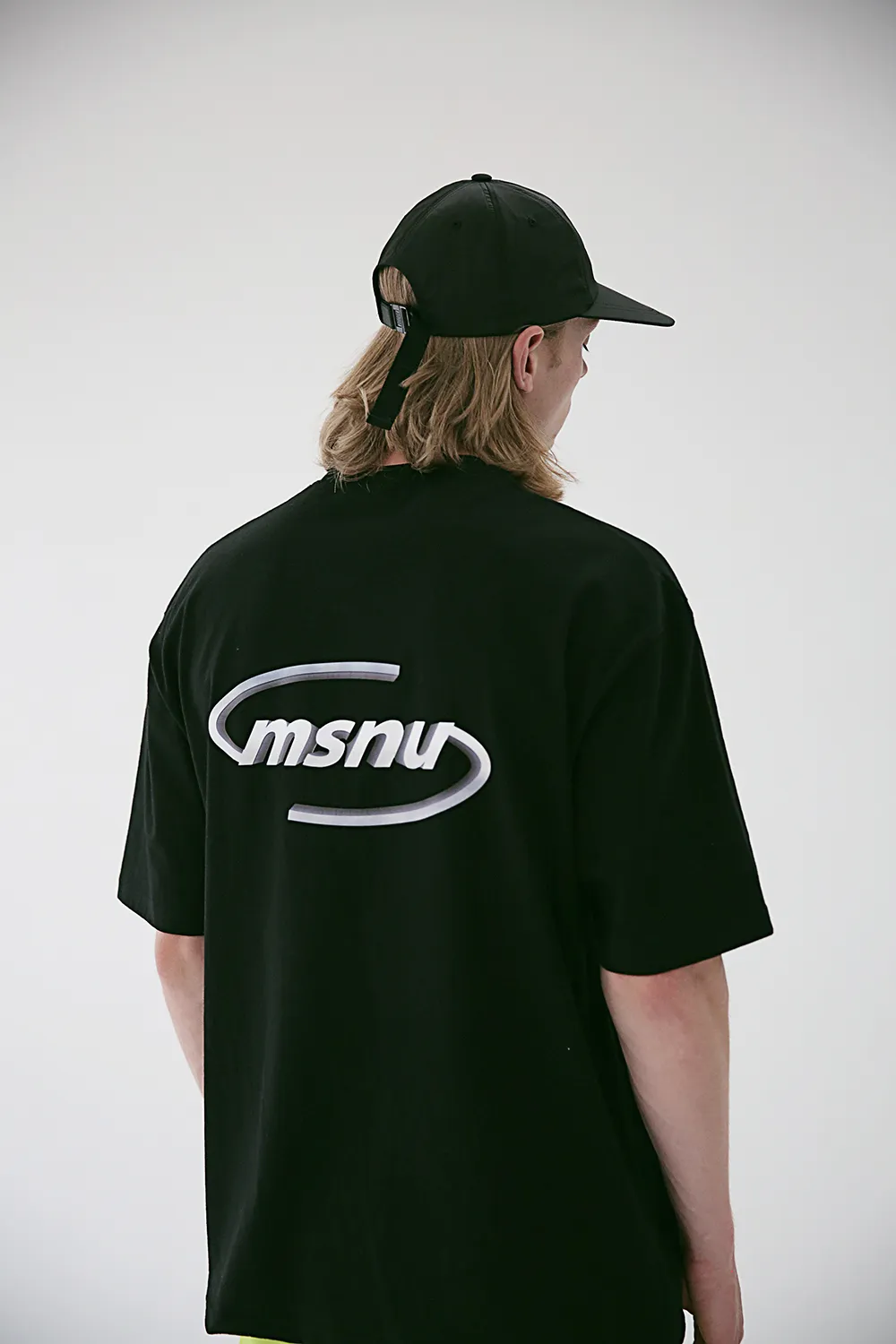 *Massnoun*MSNU3DロゴオーバーサイズドTシャツMSETS008-BK | 詳細画像8