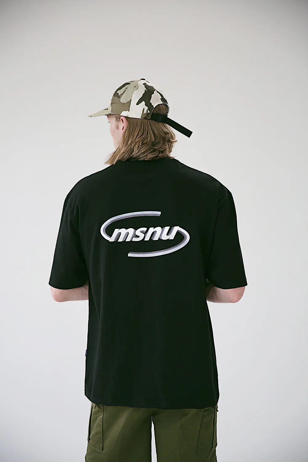 *Massnoun*MSNU3DロゴオーバーサイズドTシャツMSETS008-BK | 詳細画像13
