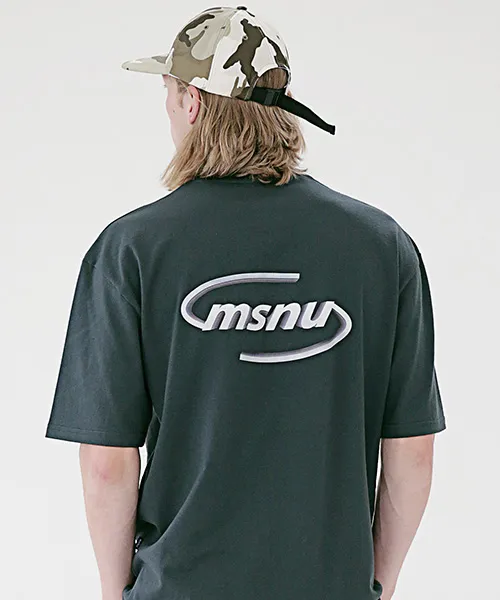 *Massnoun*MSNU3DロゴオーバーサイズドTシャツMSETS008-GN | 詳細画像1