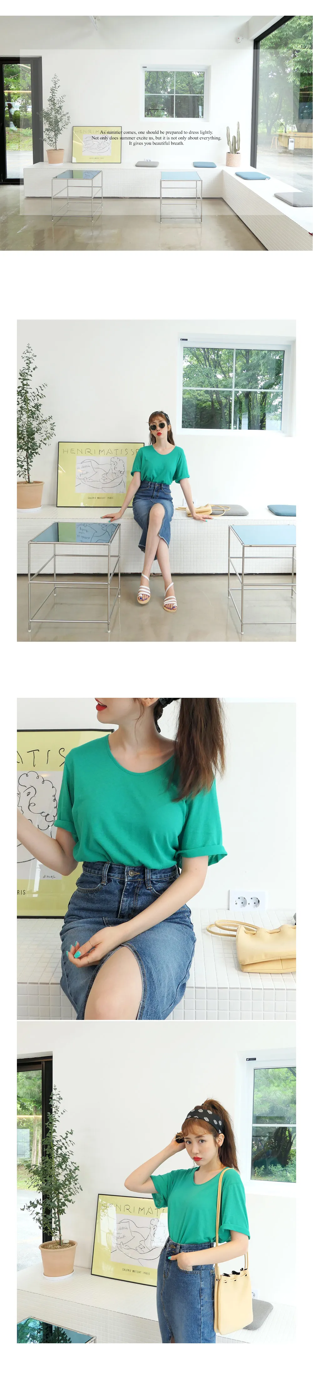 UネックバックレタリングTシャツ・全4色 | DHOLIC | 詳細画像6