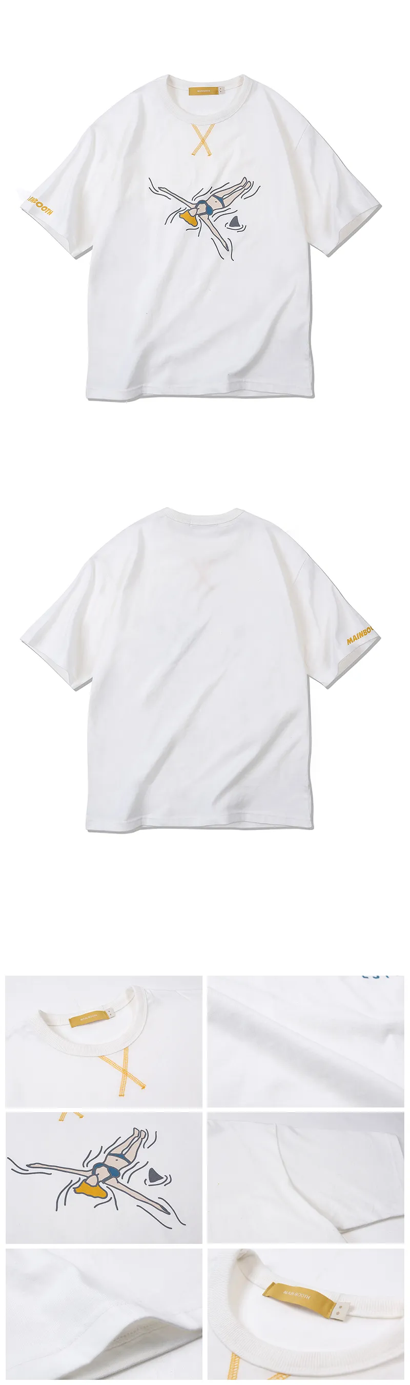 *MAINBOOTH*バックストロークTシャツ(ホワイト) | 詳細画像4