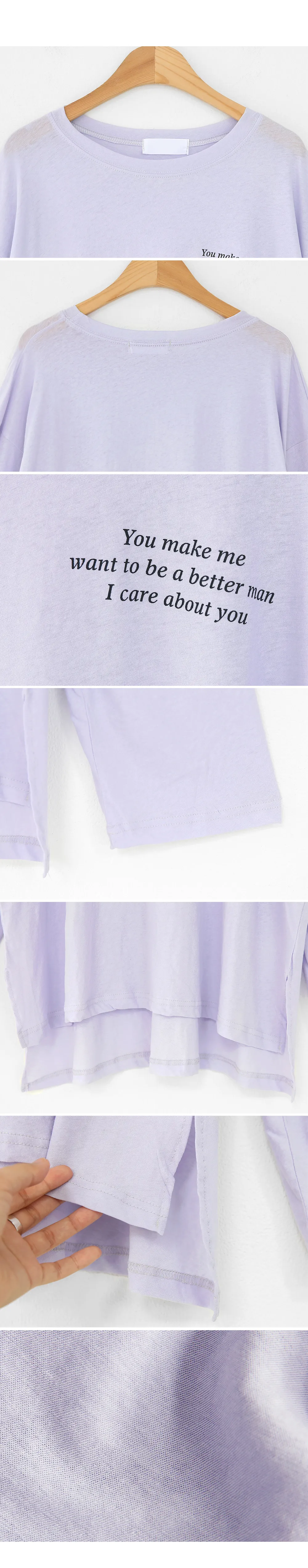 ミニレタリングアンバランスTシャツ・全4色 | DHOLIC | 詳細画像8