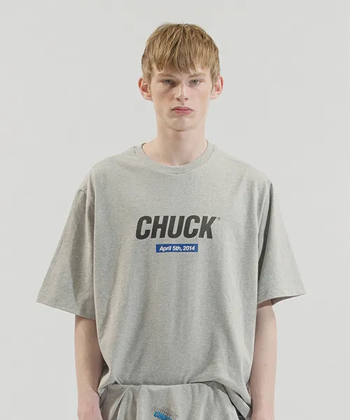 *CHUCK*18SSCHUCKシグネチャーロゴTシャツグレー | 詳細画像1