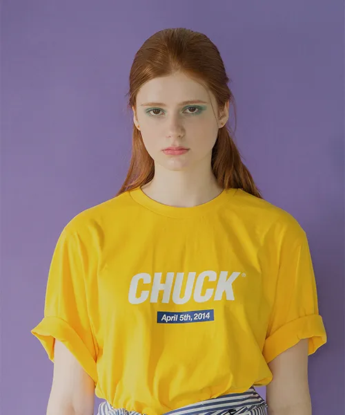 *CHUCK*18SSCHUCKシグネチャーロゴTシャツイエロー | 詳細画像1