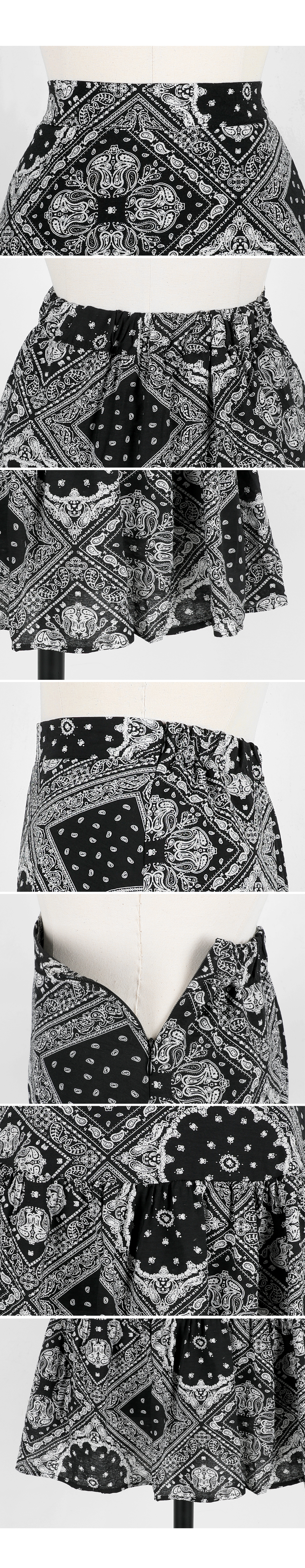 ペイズリーフレアミニスカート・全2色 | DHOLIC | 詳細画像5