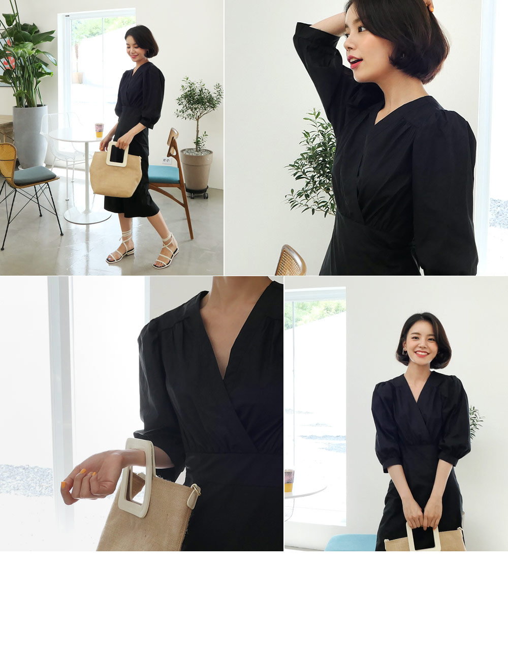 ギャザーカシュクールワンピース・全2色 | DHOLIC PLUS | 詳細画像8